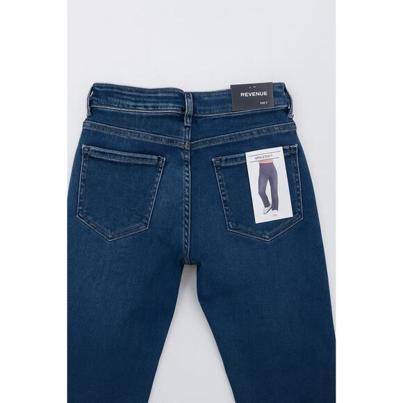 Revenue Women’s High Rise Straight Jeans – Classic Blue Denim - Picture 3 of 4